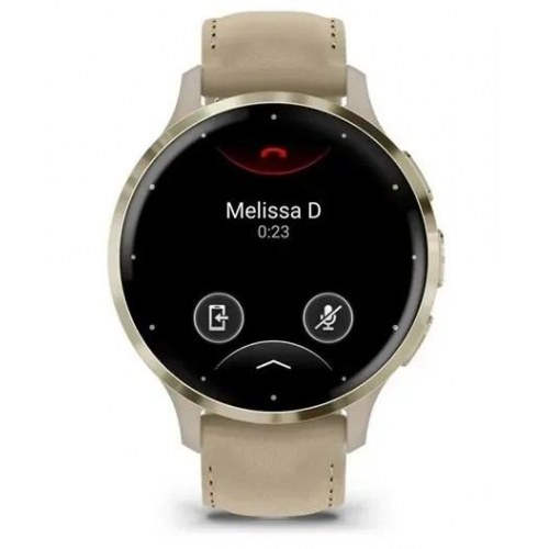Garmin vívomove Trend 41 mm smartwatch - AMOLED 1,2" med GPS - guld/læder