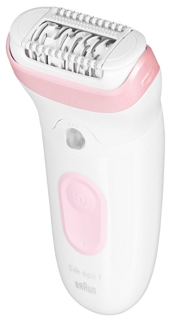 Braun Silk-épil 7 7-000 epilator - pink/hvid, Wet & Dry
