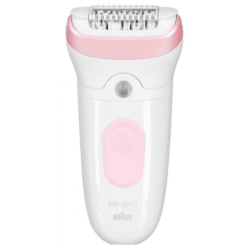 Braun Silk-épil 7 7-000 epilator - pink/hvid, Wet & Dry