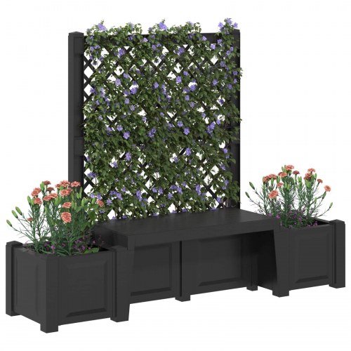 Havebænk Kopenhagen Antracit 173 x 49 x 135,5 cm PP