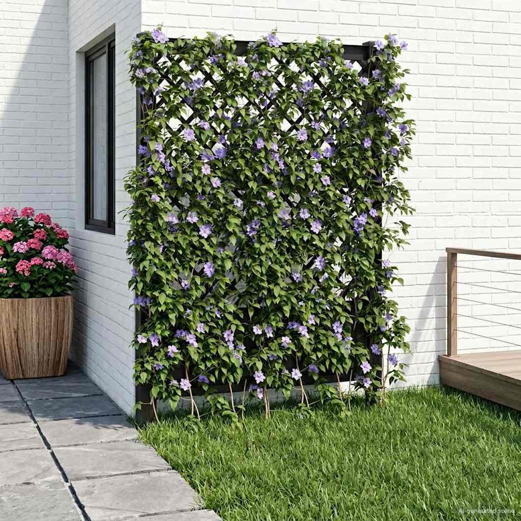 Trellis med Spids Antracit 99 x 6 x 165 cm PP