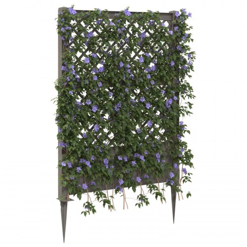 Trellis med Spids Grå 99 x 6 x 165 cm PP