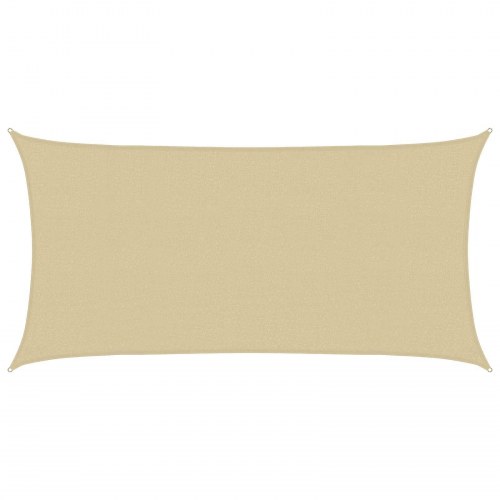 Solsejl Beige 2,5 x 6 m HDPE