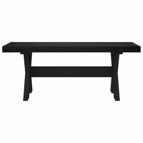 Spisebænk NOAIN 120 x 41 x 45 cm Massivt fyrretræ Sort