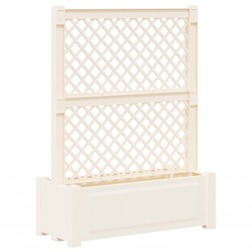 Stor krukke med trellis Hvid 99,5 x 43 x 133,5 PP