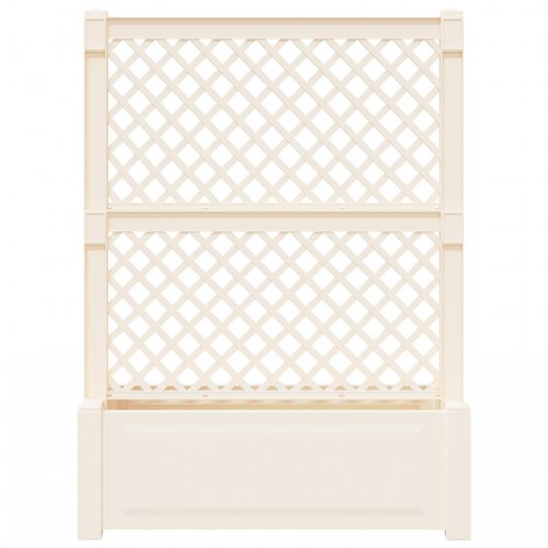 Stor krukke med trellis Hvid 99,5 x 43 x 133,5 PP