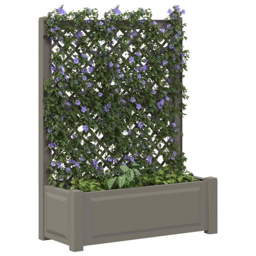 Stor blomsterkasse med espalier Grå 99,5 x 43 x 133,5 cm PP