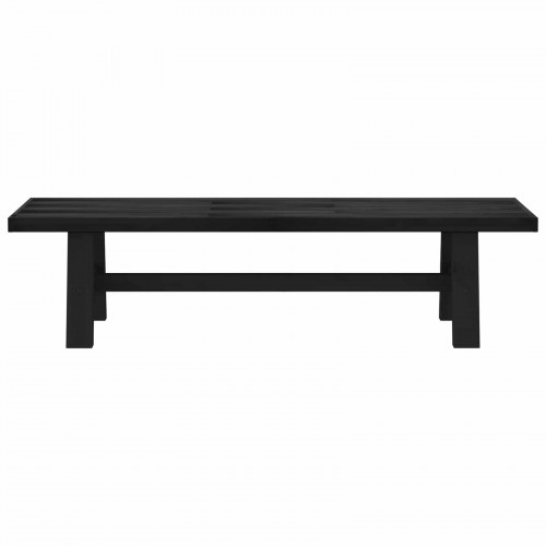 Spisebænk NOAIN 160 x 41 x 45 cm Massivt fyrretræ Sort