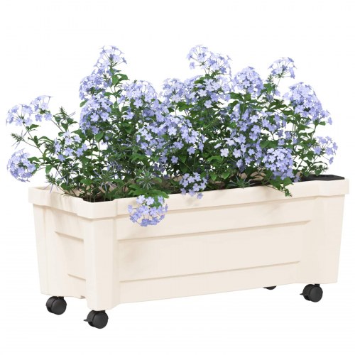 Calypso plante med hjul Hvid 79 x 35 x 33 cm PP