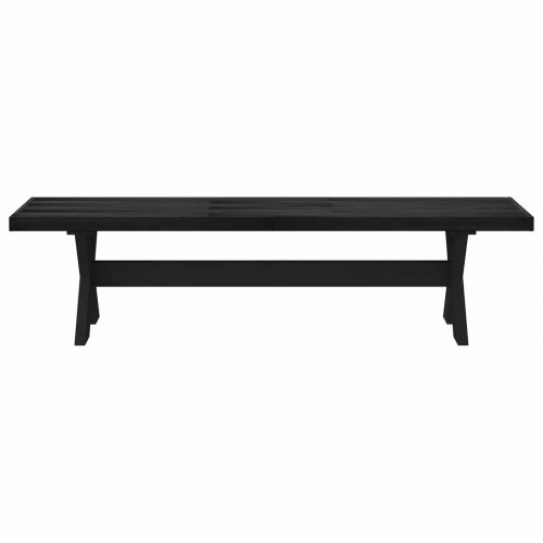 Spisebænk NOAIN 180 x 41 x 45 cm Massivt fyrretræ Sort