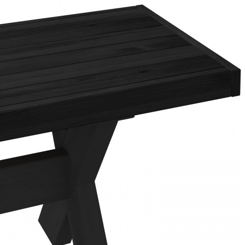 Spisebænk NOAIN 180 x 41 x 45 cm Massivt fyrretræ Sort
