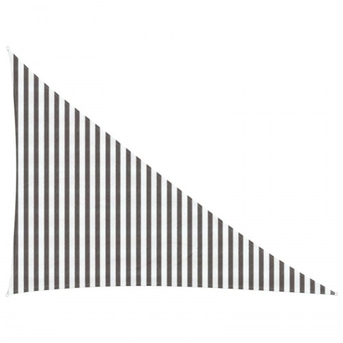 Solsejl Lys Grå og Hvid 3 x 4 x 5 m HDPE