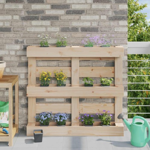 Blomsterkasser til Euro-paletter 24 stk Grå 13,5 x 9 x 9,5 cm