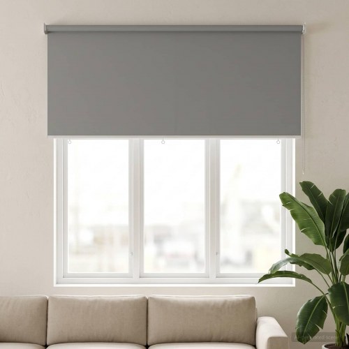 Rullegardin UV-beskyttelse Lysegrå 200 x 140 cm Polyester