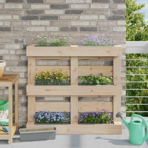 Blomsterkasser til Euro-paletter 24 stk Lysegrå