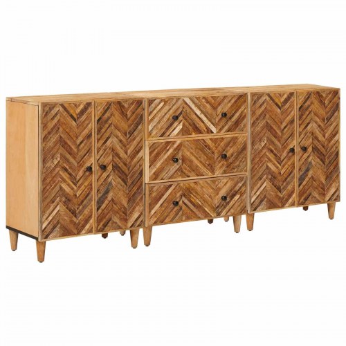Opbevaringsskabe 3 stk Brun 60 x 33,5 x 75 cm Massivt mangotræ