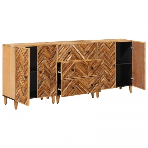 Opbevaringsskabe 3 stk Brun 60 x 33,5 x 75 cm Massivt mangotræ