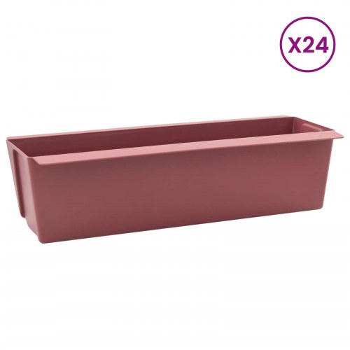 Blomsterkasser til Euro-paletter 24 stk Brun 36 x 13,5 x 9,5 cm
