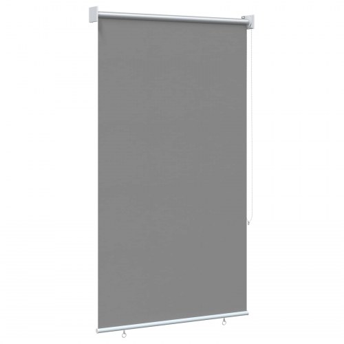 Rullegardin UV-beskyttelse Lysegrå 100 x 140 cm Polyester