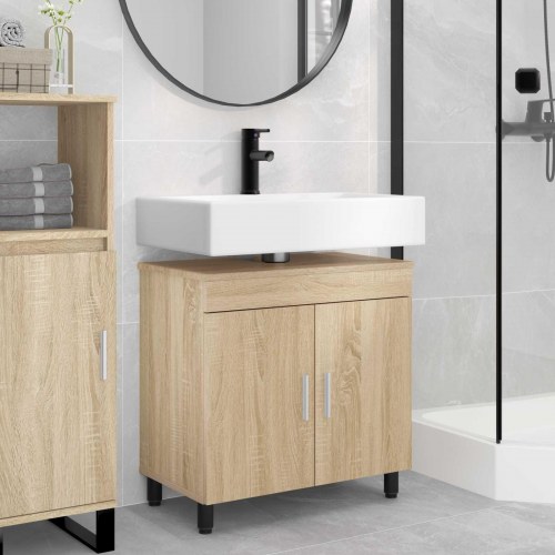 Badeværelse Vaskeskab Sonoma-eg 60 x 35 x 60 cm Konstrueret træ