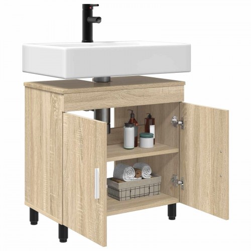 Badeværelse Vaskeskab Sonoma-eg 60 x 35 x 60 cm Konstrueret træ