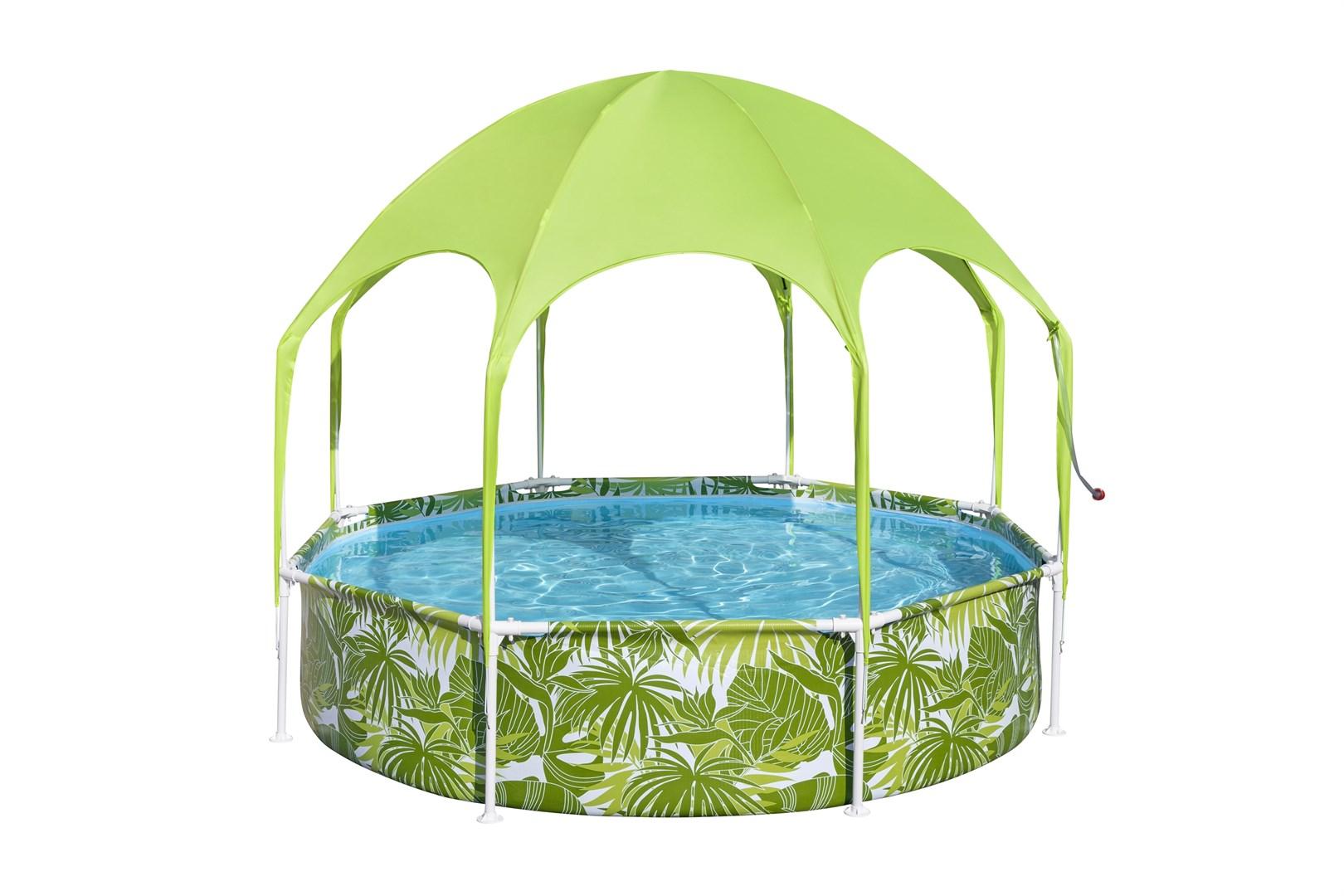 Bestway Splash-in-Shade rund pool til haven - med UV-skygge (ø 2,44 m) billede