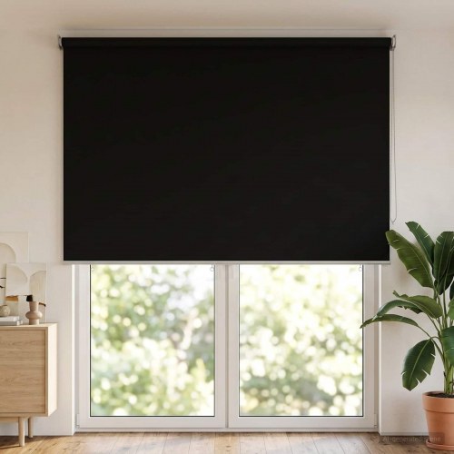 Rullegardin UV-beskyttelse Sort 160 x 230 cm Polyester