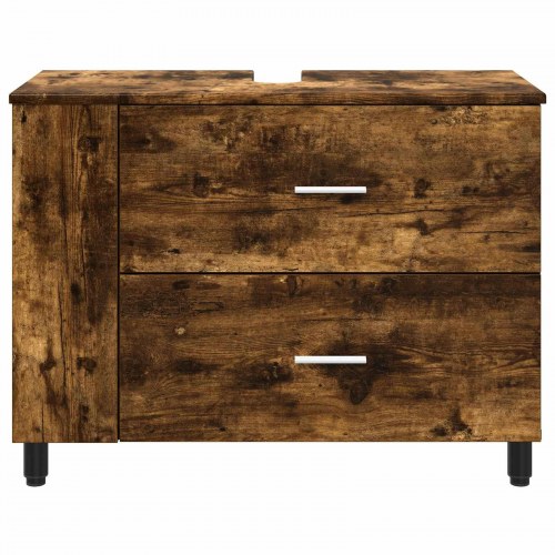 Badeværelse Vaskeskab Røget eg 80 x 35 x 60 cm Konstrueret træ