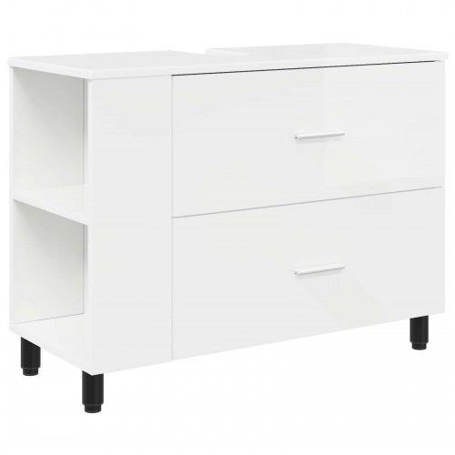 Badeværelse Vaskeskab Hvid højglans 80 x 35 x 60 cm