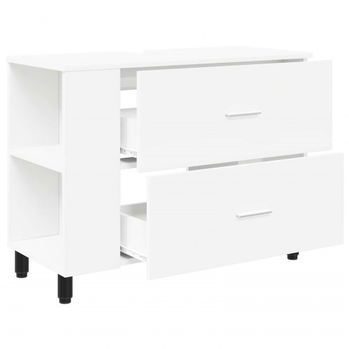 Badeværelse Vaskeskab Hvid 80 x 35 x 60 cm Konstrueret træ