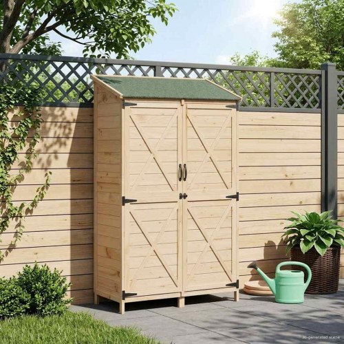Have Skur Naturfarvet 106 x 56 x 176,5 cm Konstrueret træ