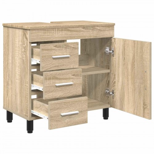 Badeværelse Vaskeskab Sonoma-eg 60 x 35 x 60 cm Konstrueret træ