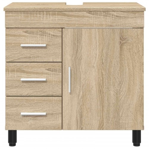 Badeværelse Vaskeskab Sonoma-eg 60 x 35 x 60 cm Konstrueret træ