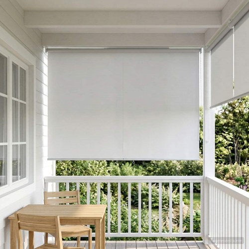 Rullegardin UV-beskyttelse Hvid 160 x 230 cm Polyester