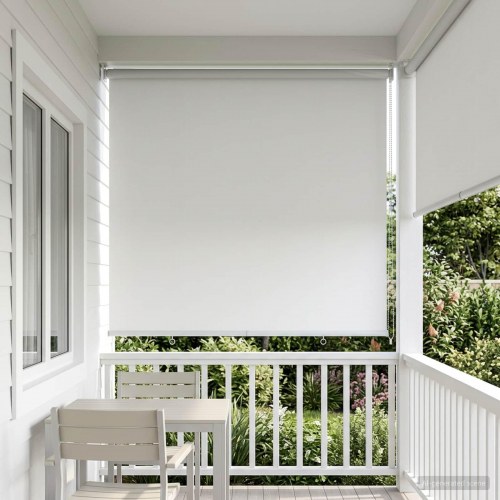 Rullegardin UV-beskyttelse Hvid 120 x 230 cm Polyester