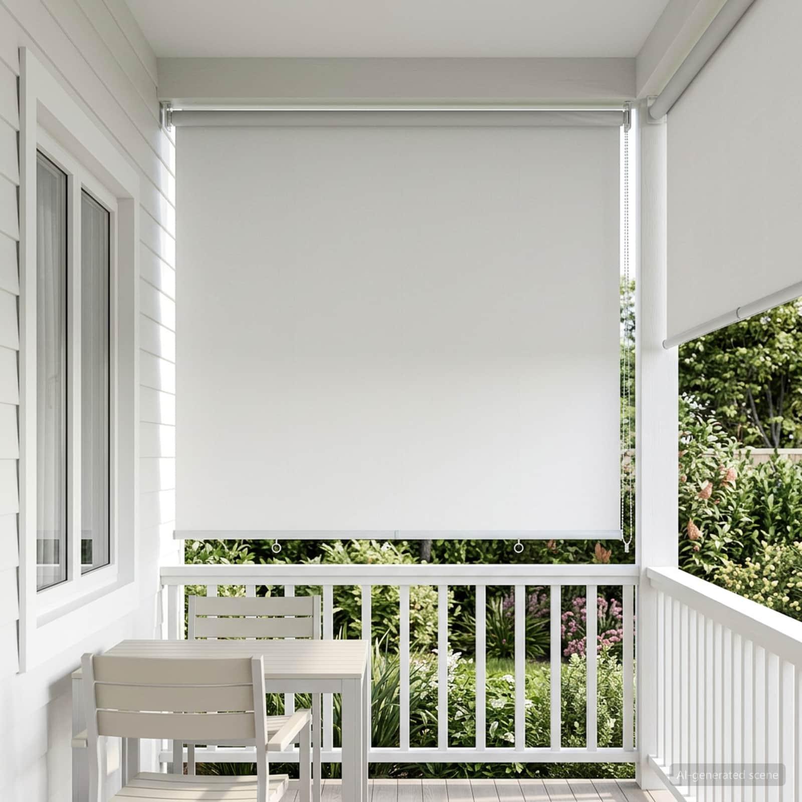 Rullegardin UV-beskyttelse Hvid 120 x 230 cm Polyester