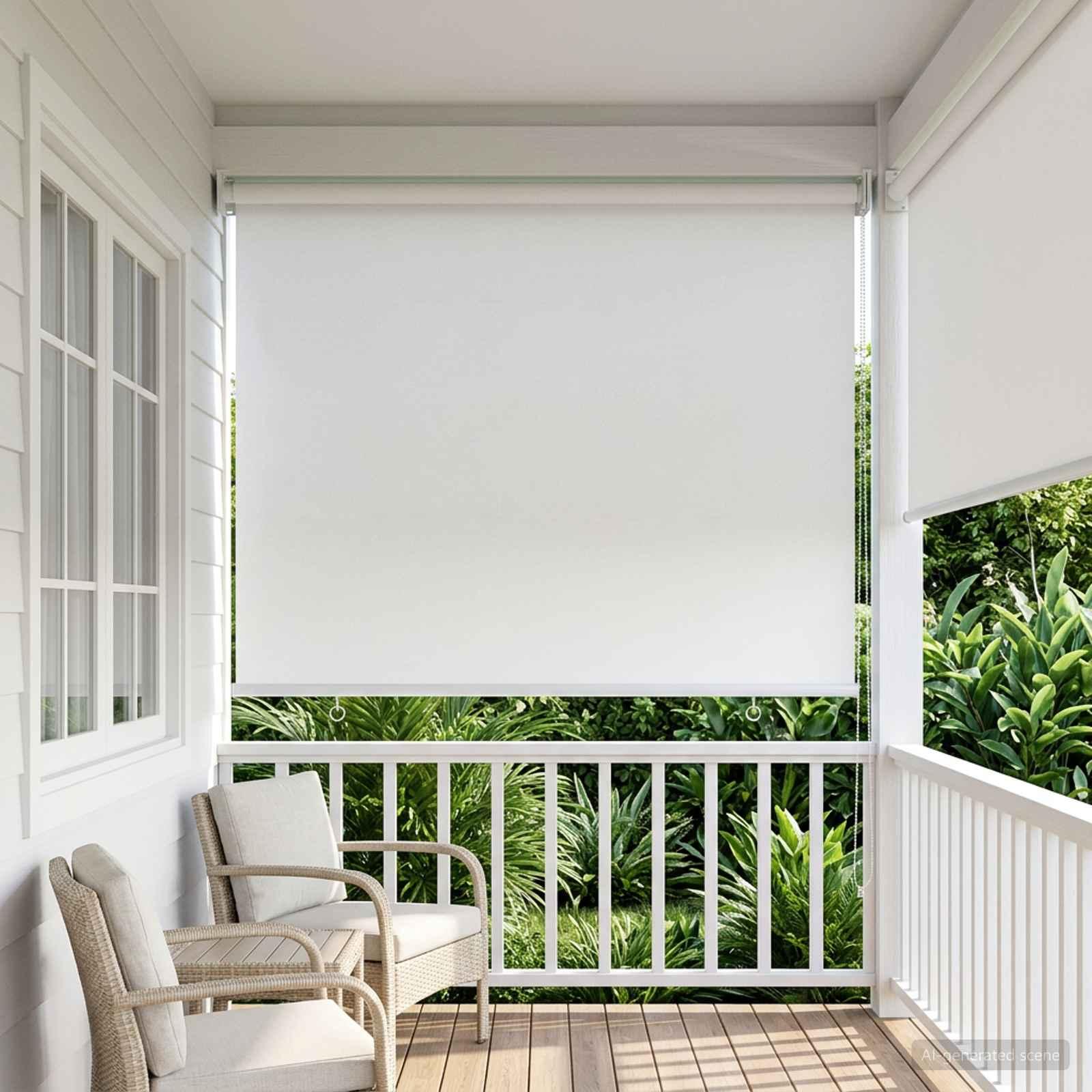 Rullegardin UV-beskyttelse Hvid 60 x 230 cm Polyester