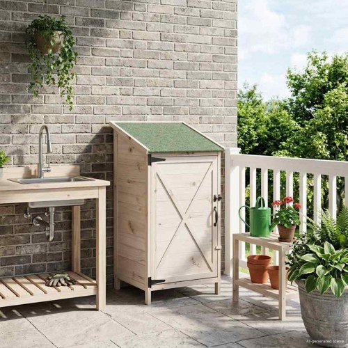 Have Skur Hvid 59,5 x 56 x 113,5 cm Konstrueret træ