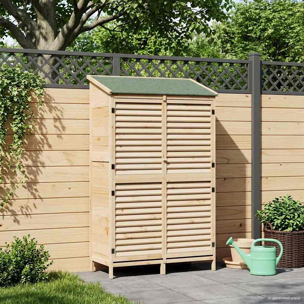 Have Skur Naturfarvet 106 x 56 x 176,5 cm Massivt Fyrretræ billede