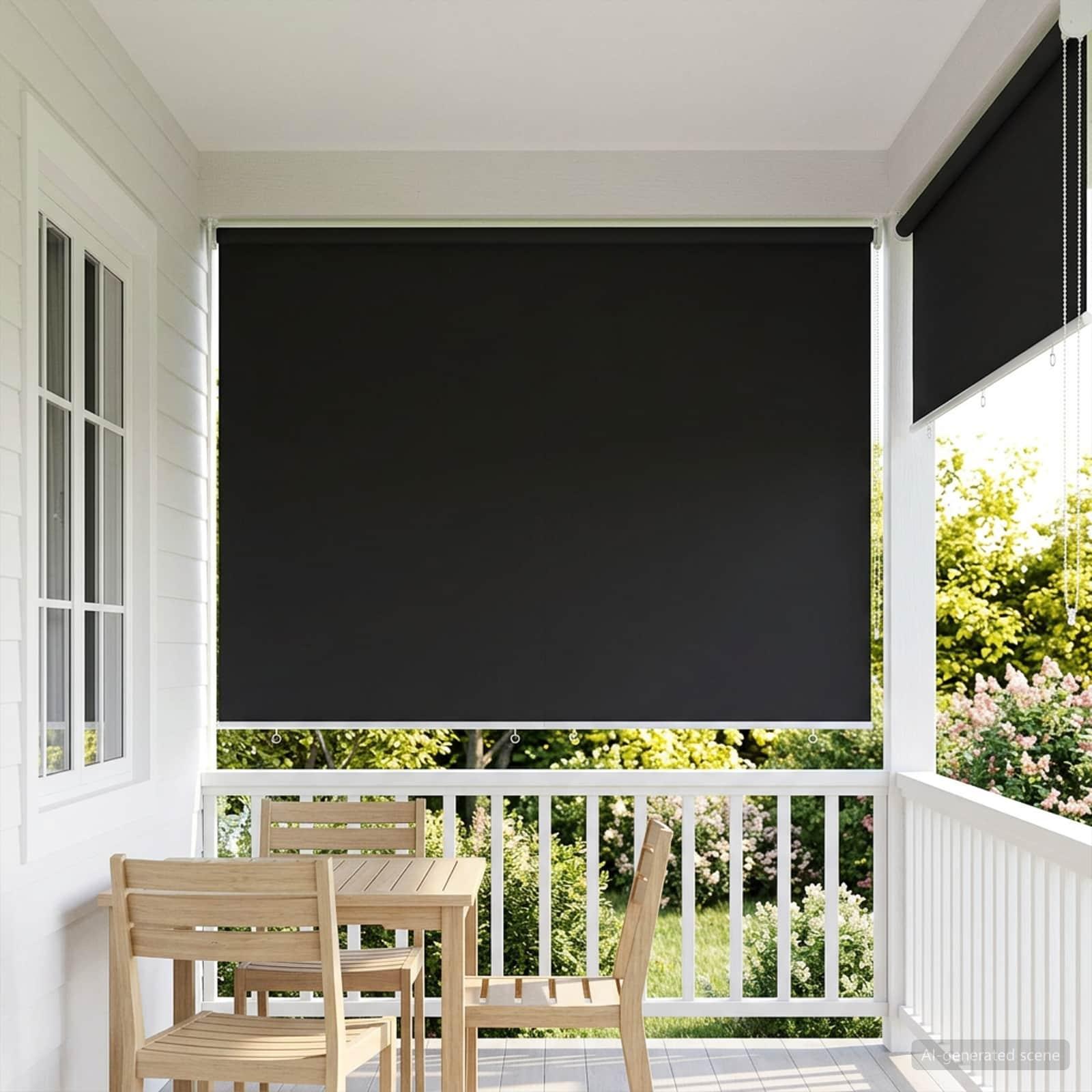 Rullegardin UV-beskyttelse Antracit 180 x 230 cm Polyester billede
