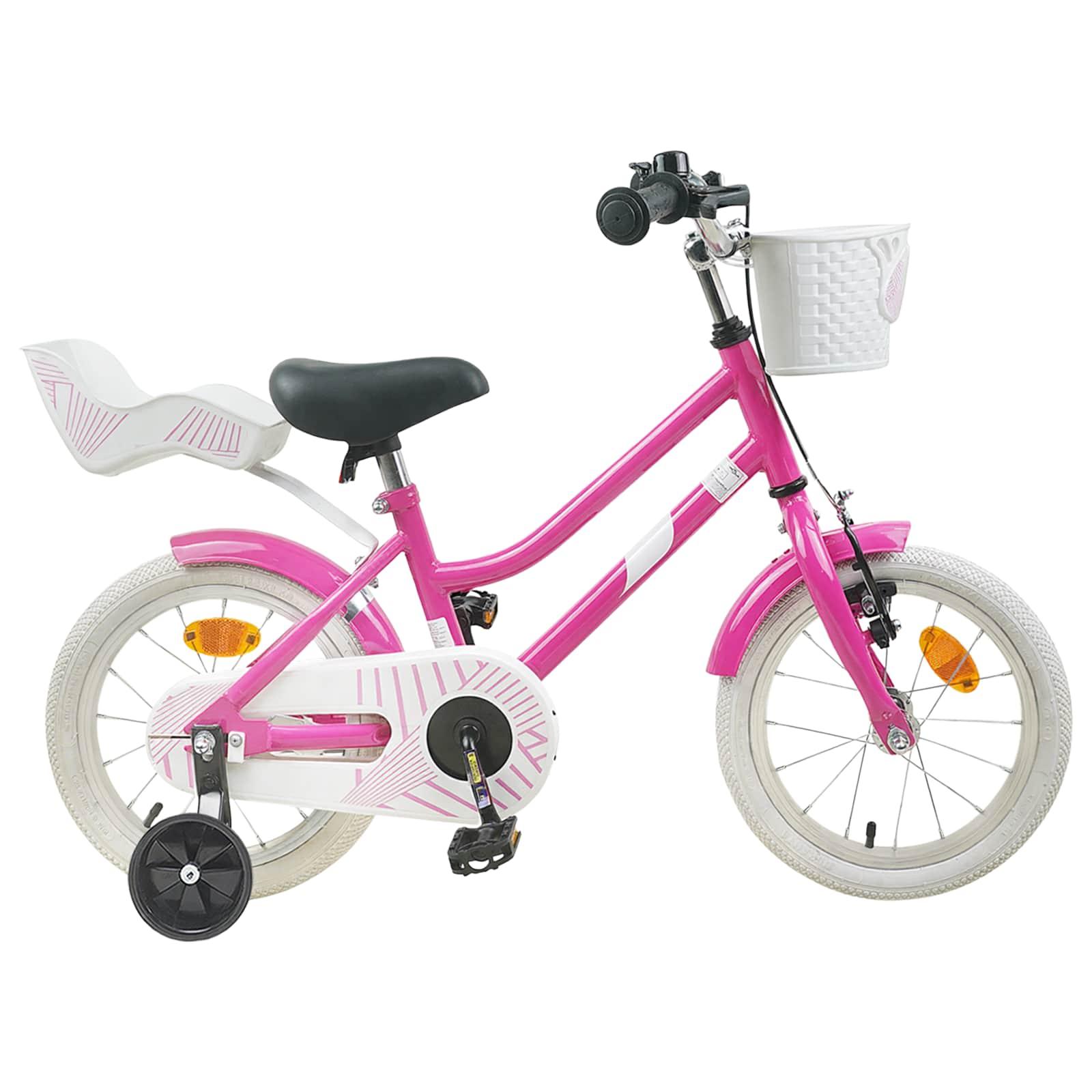 Børnecykel 12 tommer til 2-4 år gamle Mørk pink billede
