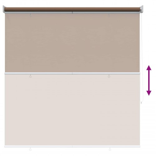 Udendørs rullegardin - gråbrun, 100 x 230 cm