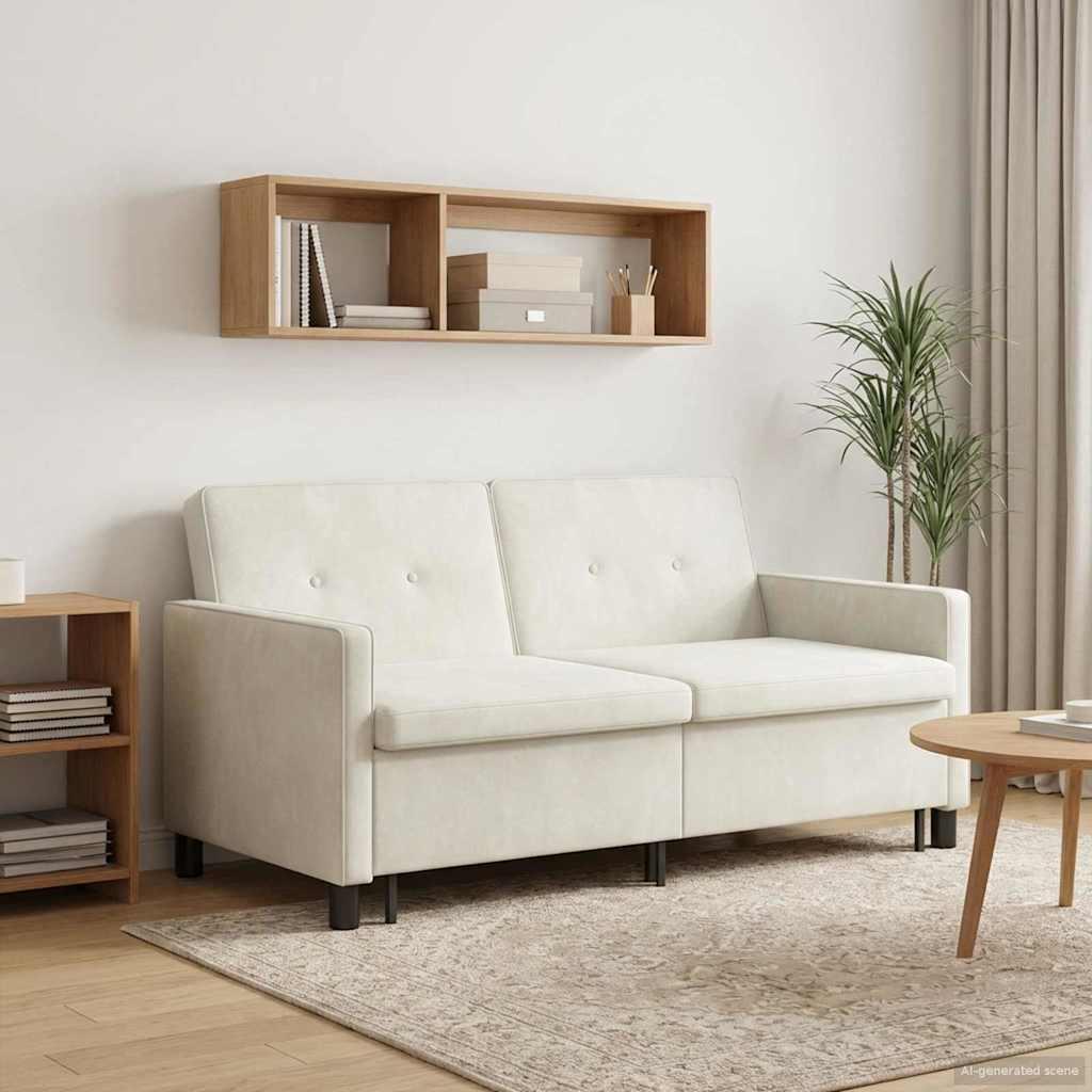 Sovesofa Cremefarvet Stof billede
