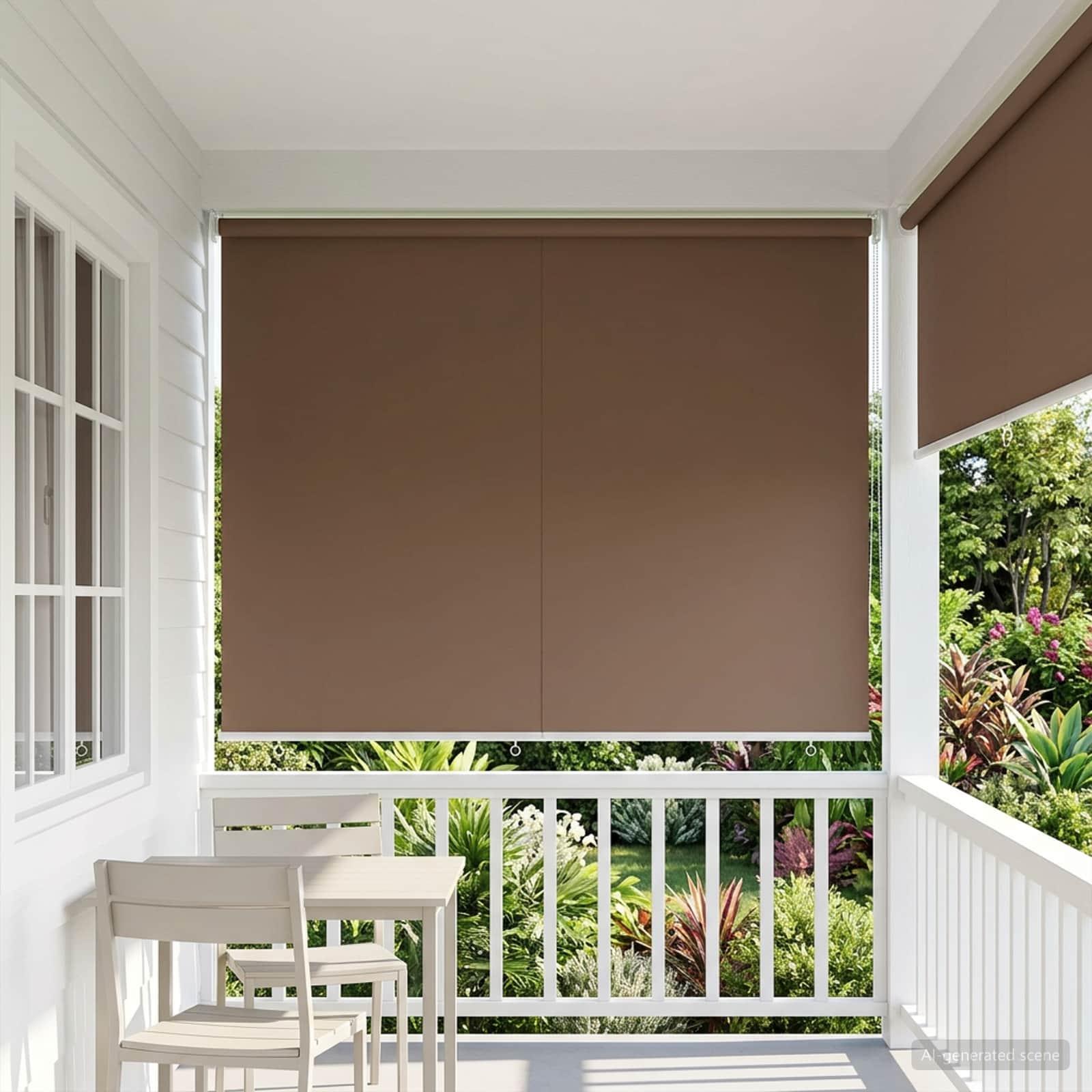 Rullegardin UV-beskyttelse Gråbrun 200 x 140 cm Polyester billede