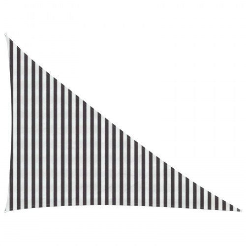 Solsejl trekant 3 × 4 × 5 m - HDPE, stribet, UV-beskyttelse