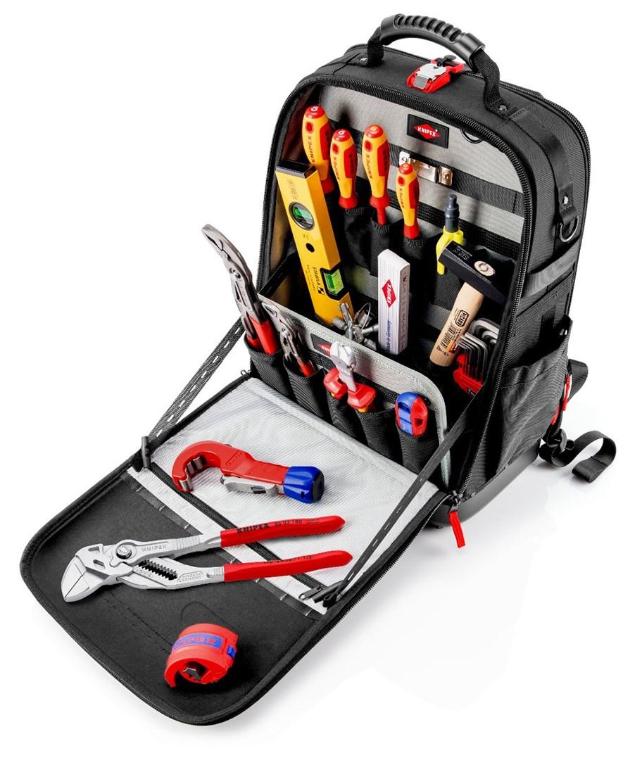 KNIPEX 00 21 50 S - mekanikers værktøjssæt i rygsæk, 17 dele billede