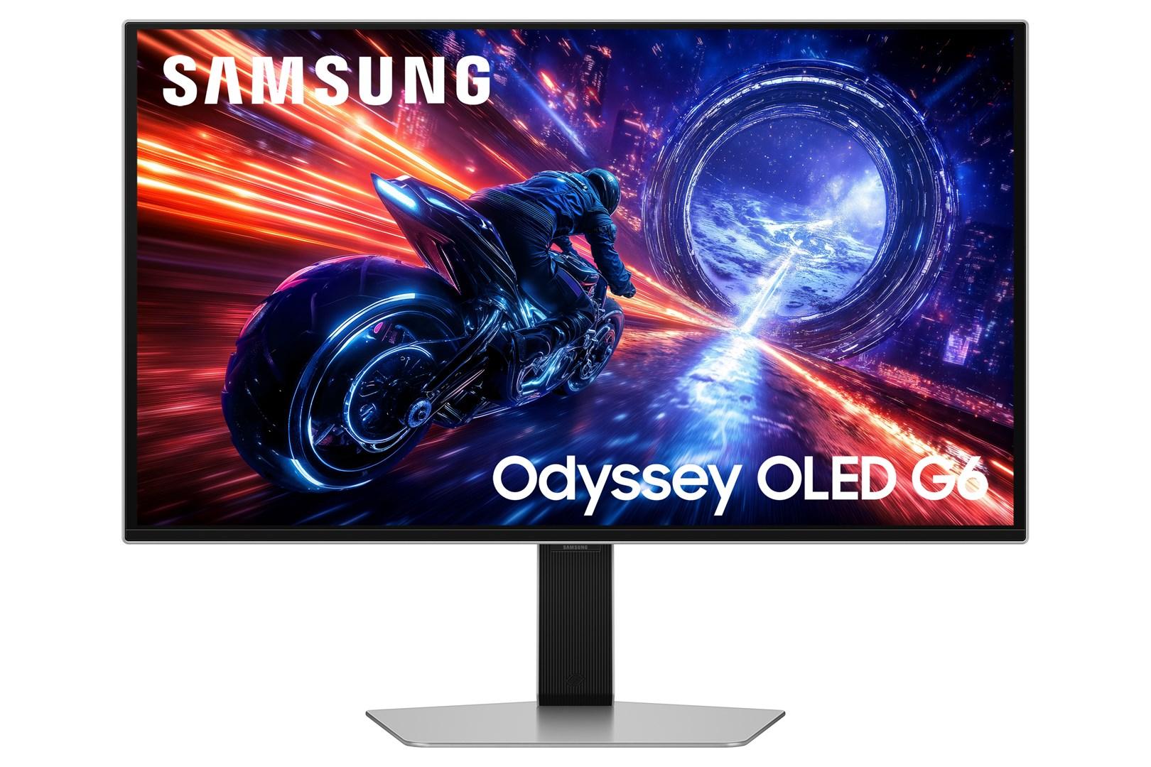 Samsung Odyssey OLED G6 27" gaming-skærm - 2560 × 1440 QHD, sølv
