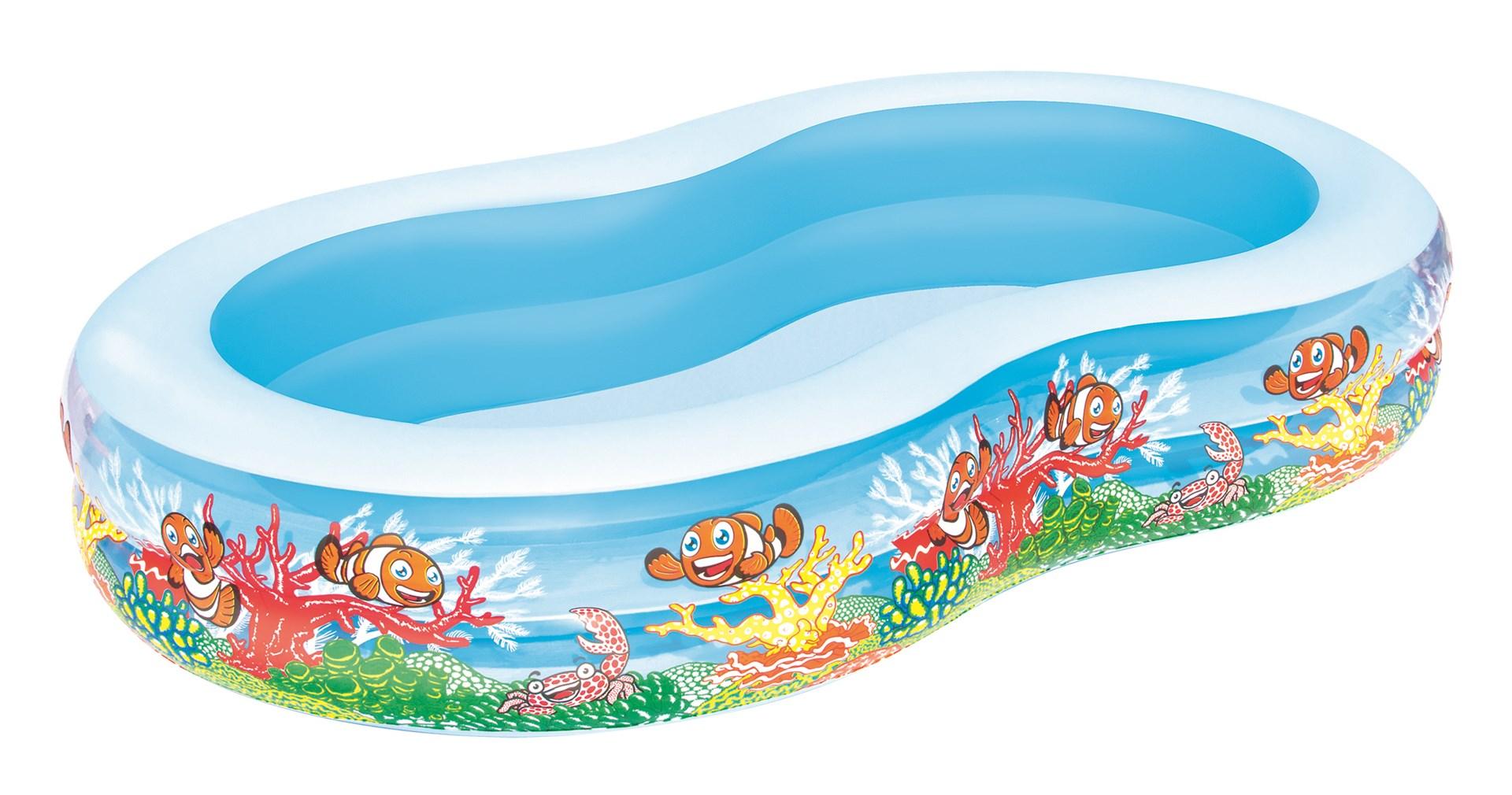 Bestway oppusteligt familiebadbassin 262 × 157 × 46 cm billede