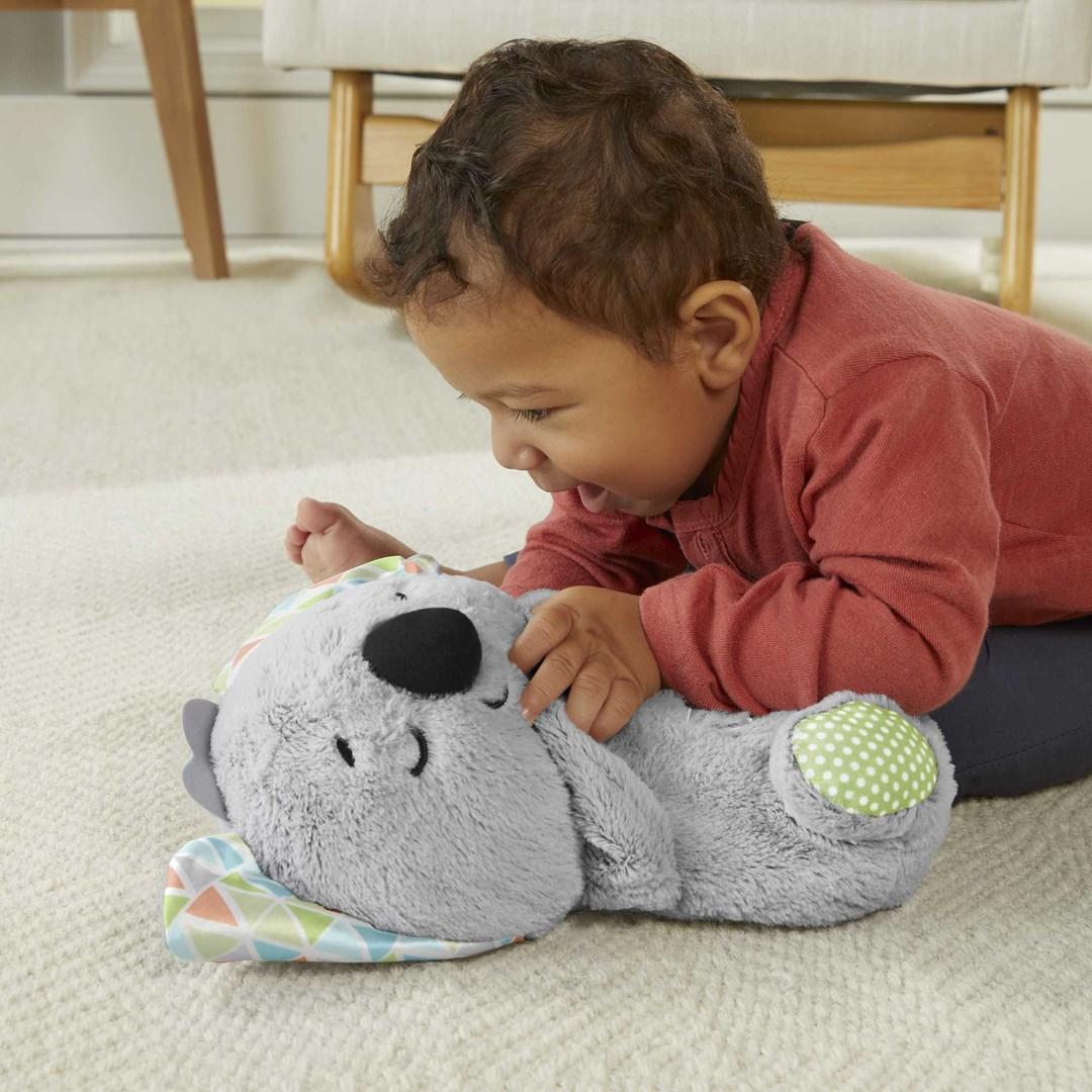 Fisher-Price Soothe ’n Snuggle Koala - grå spilledåse plysdyr billede