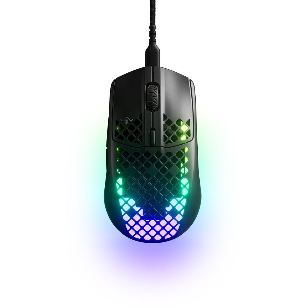 SteelSeries Aerox 3 USB-C gaming-mus - 8.500 CPI, Onyx (Refurbished) billede